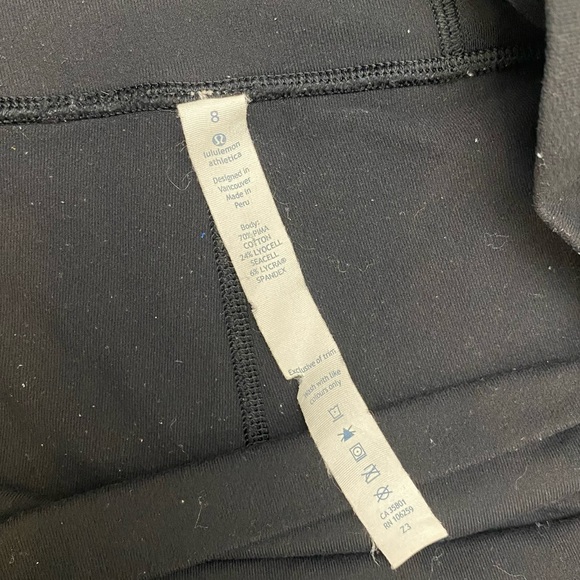 Lululemon Atletica Flared Black Yoga Pants Size 8. - Picture 5 of 7